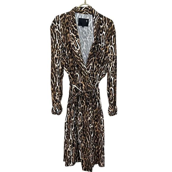 R13 Smoking Robe with Piping in Leopard Small - Picture 7 of 16